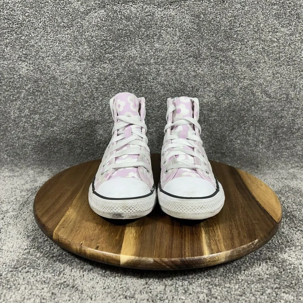 Converse Chuck Taylor All Star Hi A08117F Girls Size 2.5 Floral Lavender Shoes
